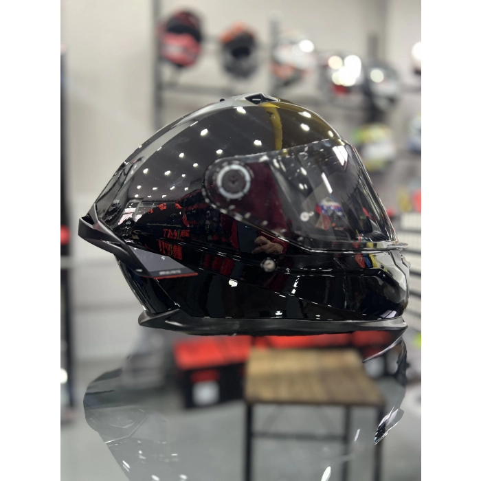 Helmets Kask Braker Sv Solid A1 Parlak Siyah Şeffaf Vizörlü