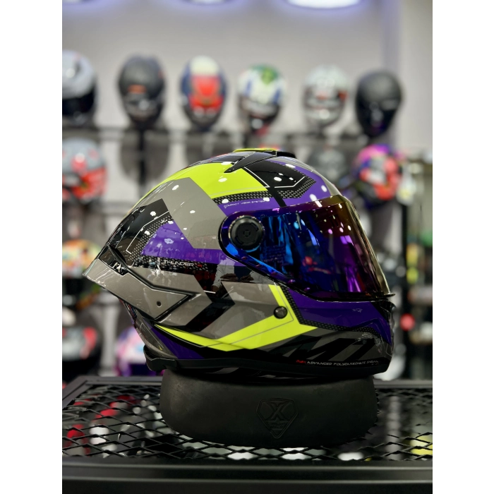 Helmets Thunder 4 Valiant İridyum Vizörlü (+1 Şeffaf Vizör)