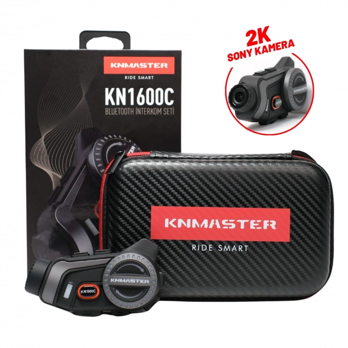 KNMASTER KN1600C Pro Kameralı Motosiklet Kask İnterkom Bluetooth Intercom Kulaklık Seti