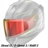 Skwal İ3 /D-Skwal3 / Rıdıll 2 Kask Camı Vz40010 kırmızı