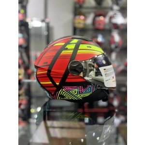 SW 765 COLOURFULL KIRMIZI SİYAH GÜNEŞ VİZÖRLÜ