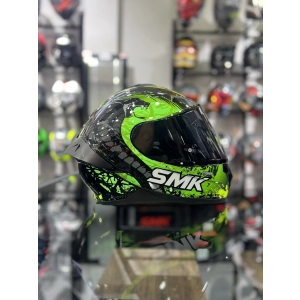 Typhoon Cobra Yeşil Kapalı Kask Şeffaf Vizörlü