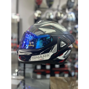 Skwal i3 Ledli Linik Mat Lacivert Beyaz Kapalı Kask