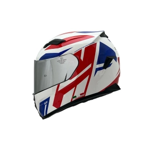 820 TAM KAPALI KASK DAKAR 2 KIRMIZI MAVİ