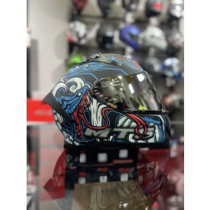 801 Myth Mavi Kapalı Kask Ayna Vizörlü