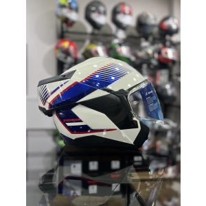 OXO SIKTER BEYAZ MAVİ ÇENE AÇILIR KASK