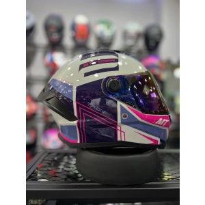 Helmets Stinger Tron Parlak Kask (Şeffaf Vizörlü)