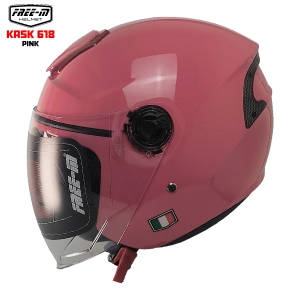 618 Pembe Yarım Kask