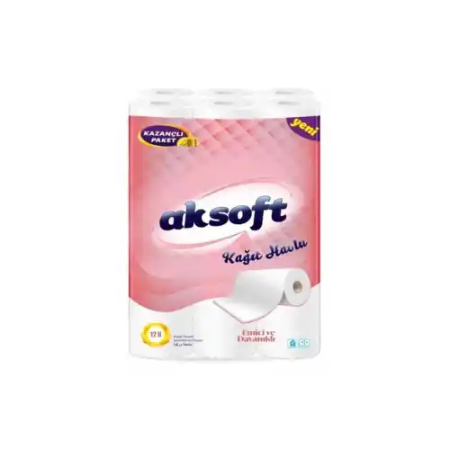 Aksoft Super Beyaz Havlu 12 Lı