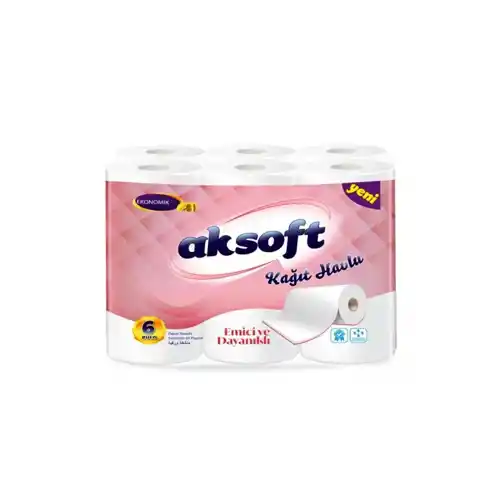 Aksoft Super Beyaz Havlu 6 Lı