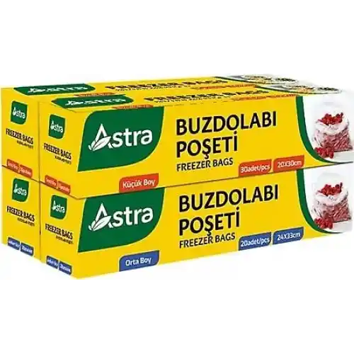 Astra Buzdolabı Poşeti 24 X 33 Cm. 100 Yp.