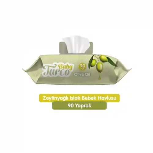 Baby Turco zeytinyağlı 90 Yaprak 24lü Paket Islak Mendil