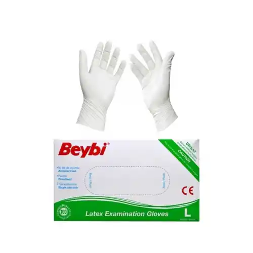 Beybi Latex Eldıven Large 100lü Pudralı