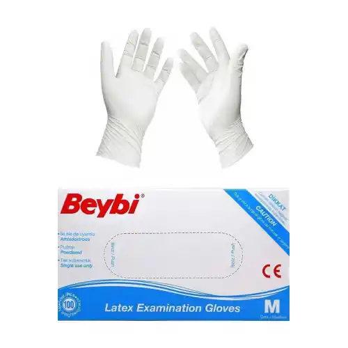Beybi Latex Eldıven Medium 100lü Pudralı