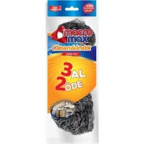 Clean & İnox 3lü Ovma Teli