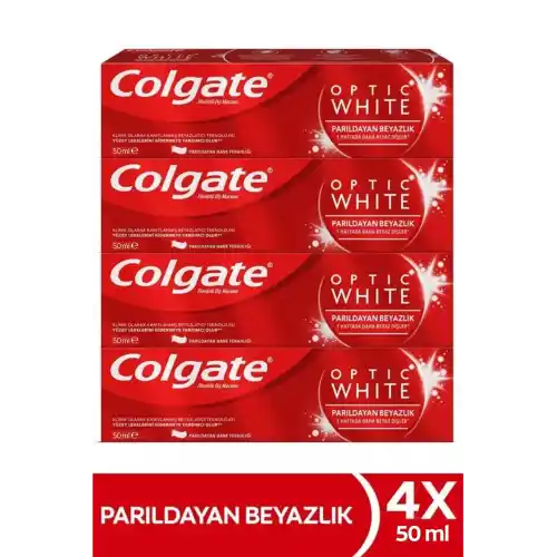 Colgate Optic 50ml White Paket 4lü