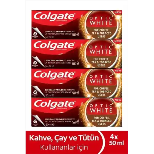 Colgate Optic White Çay-kahve-sigara 4x50 4 lü