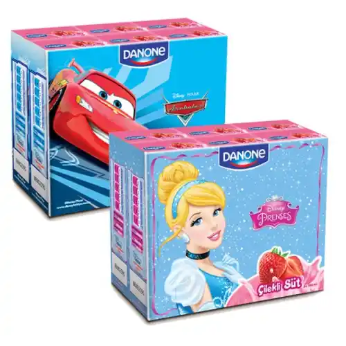 Danone Süt Çilekli 180ml Paket 6lı