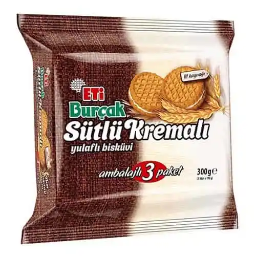 Eti Burçak Sütlü Kremalı Bisküvi 300 Gr