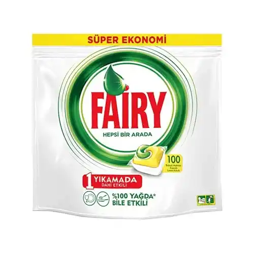 Fairy Bulaşık Kapsülü Limon 100lü