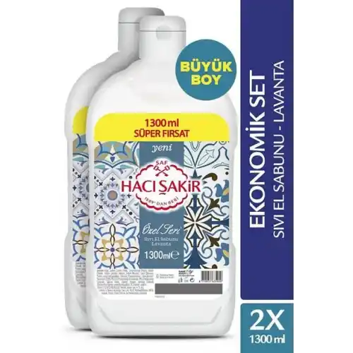 Hacı Şakir 1300ml Sıvı Sabun Paket 2li