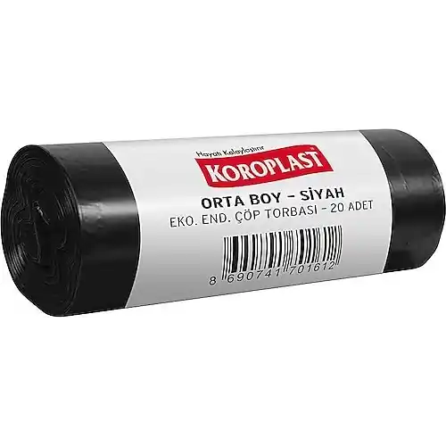 Koroplast Orta Boy Siyah 20li