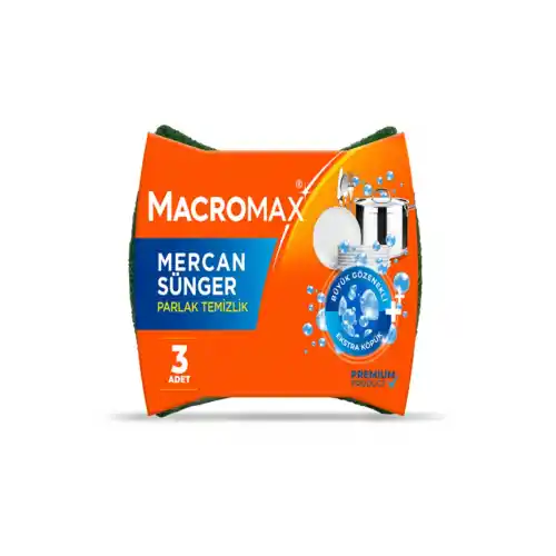 Macro Max Mercan Sünger 3lü