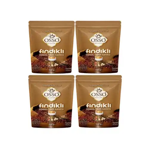 Osso Fındıklı Kahve 200gr Paket 4lü