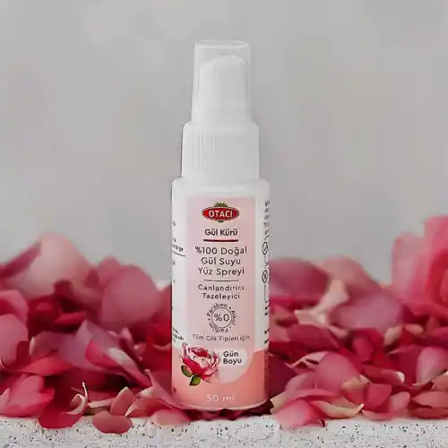 Otacı Gül Kürü Yüz Spreyi %100 Doğal Gülsuyu 50 Ml
