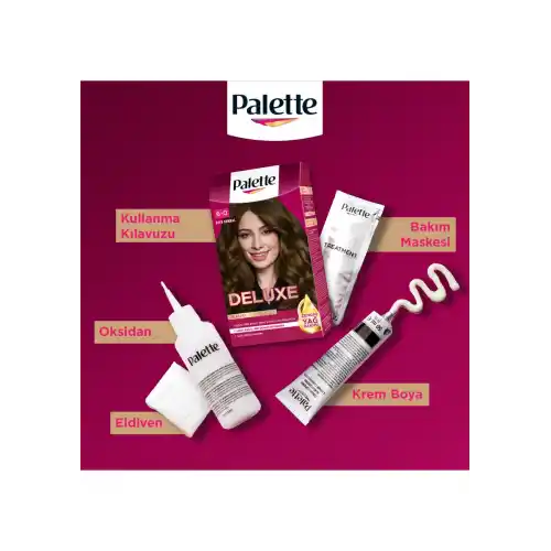 Palette Deluxe Saç Boyası Kalıcı Renkler 6-0 Koyu Kumral 50ml