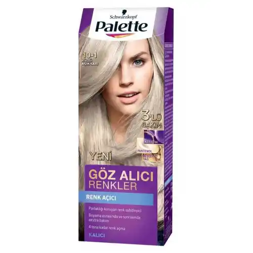 Palette Göz Alıcı Renkler Saç Boyası 10-1 Frosty Silver Paket 2li
