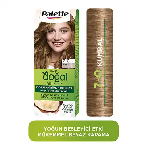 Palette Doğal Renkler Saç Boyası 7-0 Kumral 50ml