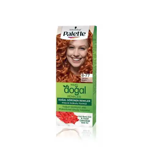 Palette Kalıcı Doğal Renkler Saç Boyası 8-77 Tarçın Bakır Paket 3lu