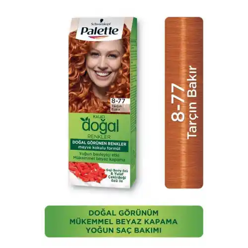 Palette Kalıcı Doğal Renkler Saç Boyası 8-77 Tarçın Bakır Paket 3lu