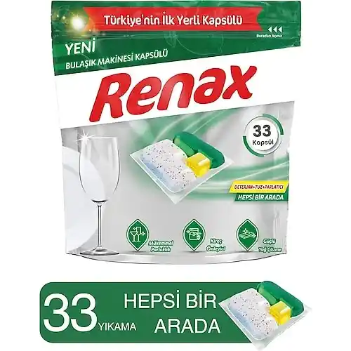 Renax Bulaşık Tableti 33lü