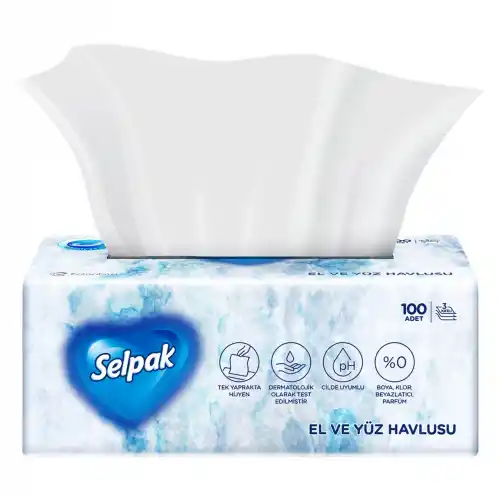 Selpak El Ve Yüz Havlusu 100lü