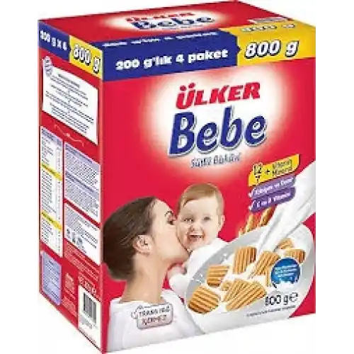 Ülker Bebe Bisküvisi 800gr (1x4) Koli 4lü