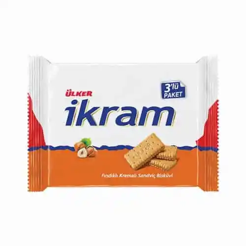 Ülker İkram Kremalı Bisküvi Fındıklı 384 Gr