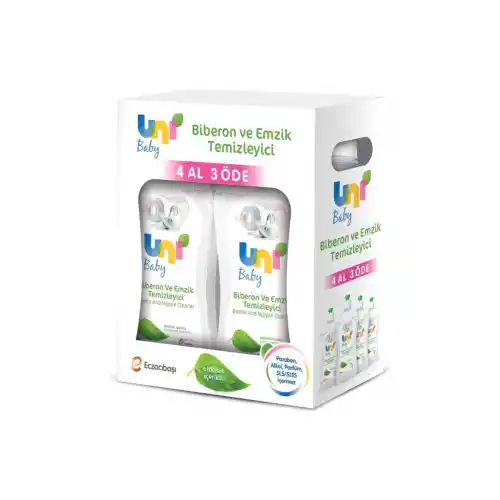 UniBaby Biberon Emzik Temizleyici 500ml Paket 4lü