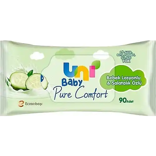 Uni Baby Islak Mendil Pure Comfort 90lı Paket 12li