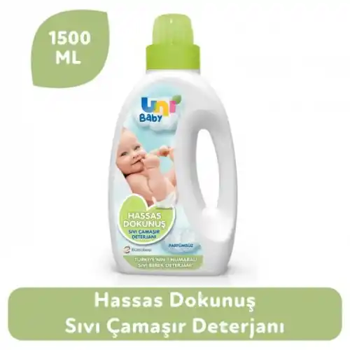 Unibaby Sıvı Çamaşır Deterjanı 1500ml Hassas Dokunuş ( 1 ADET YEŞİL)
