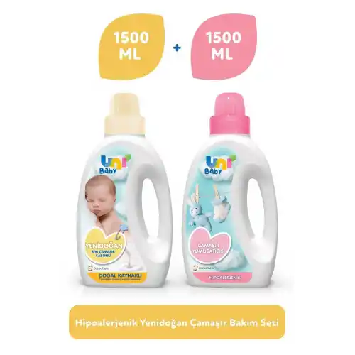 Unibaby Sıvı Deterjan Yumuşatıcı Set 2x1500ml (SARI-PEMBE)