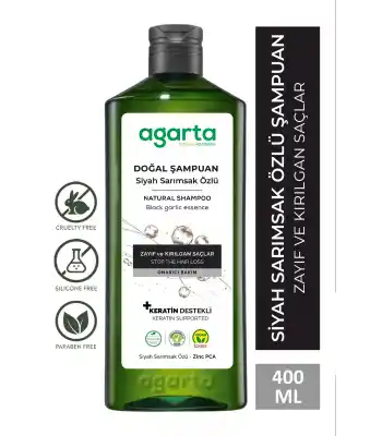 Agarta Doğal Şampuan Siyah Sarımsak Özlü 400 Ml