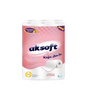 Aksoft Super Beyaz Havlu 12 Lı