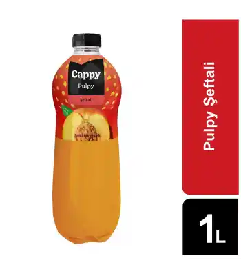 Cappy Meyve Suyu 1 Lt Pulpy Şeftali Parçacıklı