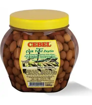 Cebel Çizik Yeşil Zeytin Erdemit 321-350 1000 Gr Pet