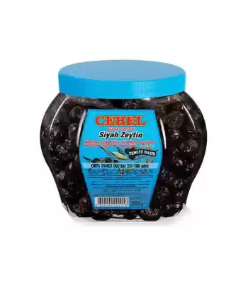Cebel Siyah Zeytin Orta Taneli 351-380 Pet 500 Gr