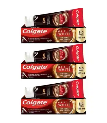 Colgate Optic White Çay-kahve-sigara 125ml Paket 3lü