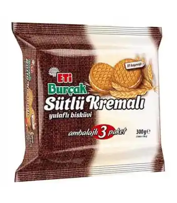 Eti Burçak Sütlü Kremalı Bisküvi 300 Gr
