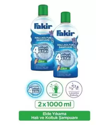 Fakir Halı Şamp. 1000ml Elde Lavanta Paket 2li